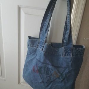 Guess denim tote bag